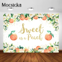 mocsicka sweet as a peach backdrop little peach first birthday 1st bday parties baby shower decorations photography background