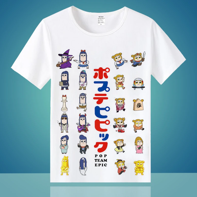 Футболка с надписью &quotPOP TEAM EPIC&quot для костюмированной вечеринки по японскому