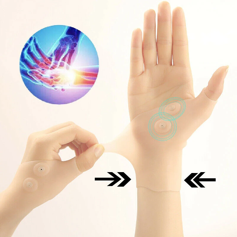 

Magnetic Therapy Wrist Glove Tenosynovitis Miracle Wrist Thumb Support Bracers Corrector Hand Pain Relief Gel Gloves Unisex