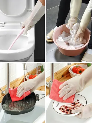 Кухонные домашние перчатки для мытья посуды высококачественные резиновые