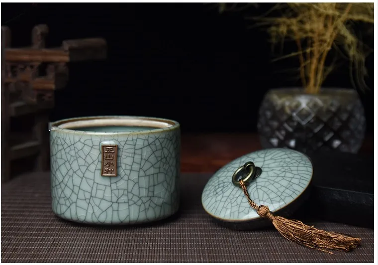 Герметичные чайные банки Longquan Celadon, упаковка для чая, портативная Чайная Коробка для путешествий, чайная банка, чайная баночка, резервуар для хранения