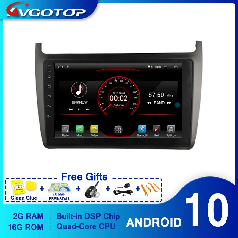 

Автомобильный DVD-плеер AVGOTOP с GPS для VOLKSWAGEN POLO 2012-2012, мультимедийный проигрыватель с навигацией