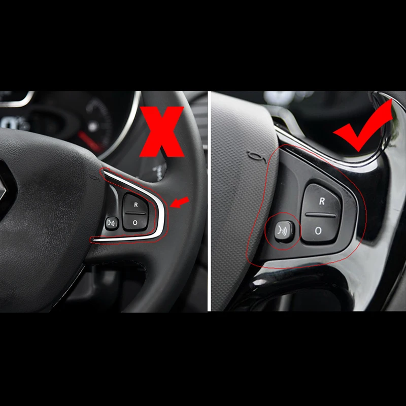 Для Renault Clio 4 Clio4 2013 14 15 16 17 2018 ABS углеродное волокно отделка Руля автомобиля Обложка