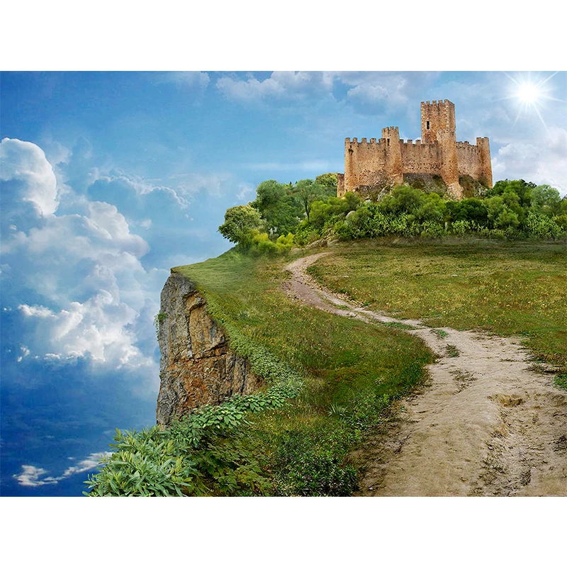 Nitree Винтаж сельских реквизит фон для фото-студии с Лестницы пейзаж Manor фотосъемки