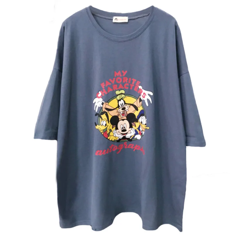 

Disney 2021 Mickey Mouse Mickey T-shirt short sleeve Korean fashion cartoon loose Harajuku retro lazy wind T-shirt