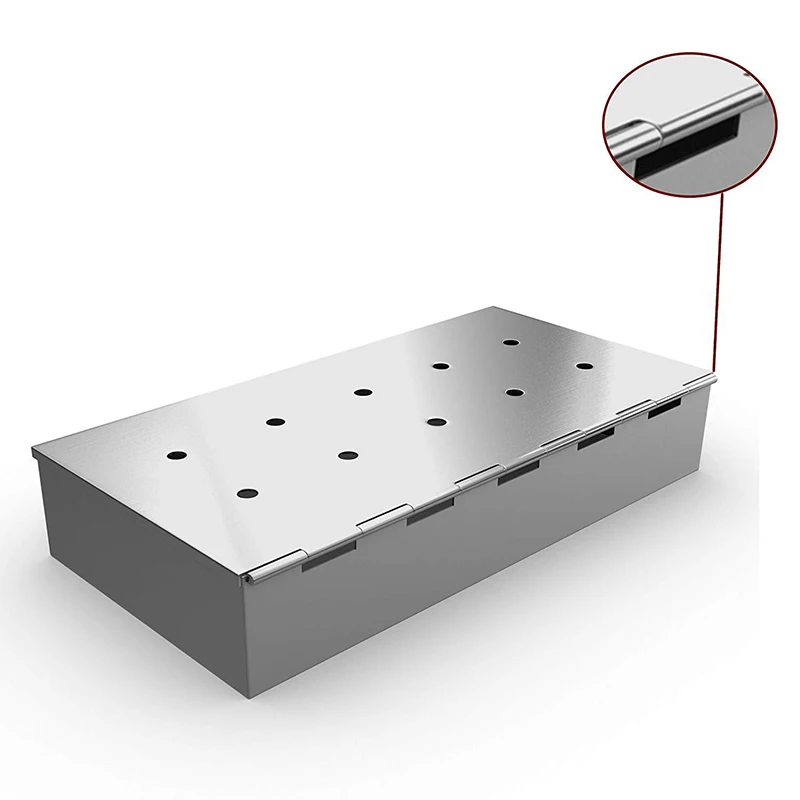 Контейнер для коптильни барбекю навесная крышка аксессуары деревянных чипов