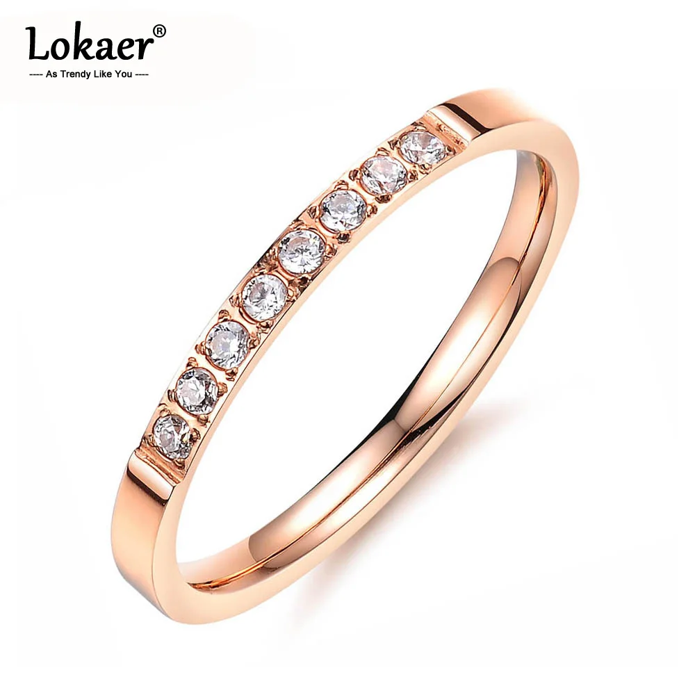 Кольцо Lokaer из нержавеющей стали женское простое Ювелирное Украшение с