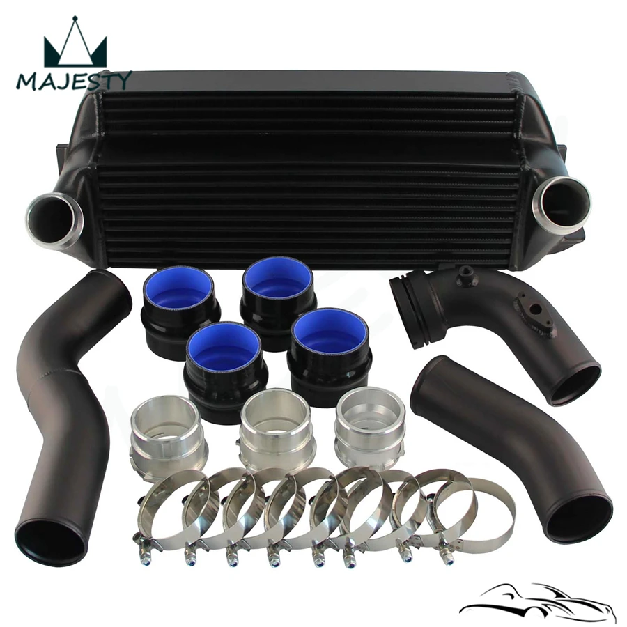 Болт на FMIC Racing Front Mount Intercooler W/Комплект алюминиевых труб подходит для серии B * MW