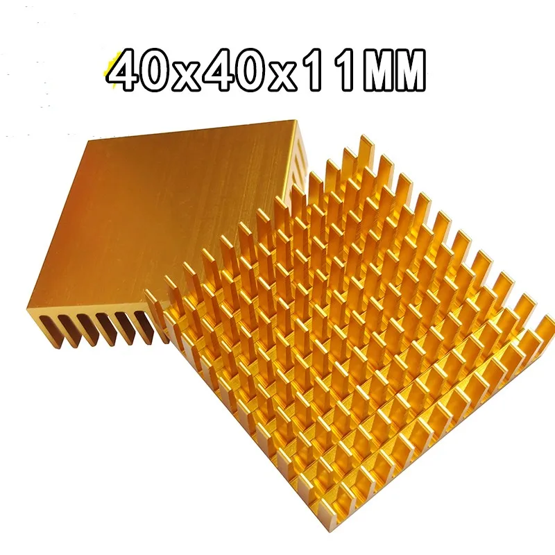 1Pcs Heat sink 40*40*11MM (gold slot) high-performance radiator | Лампы и освещение