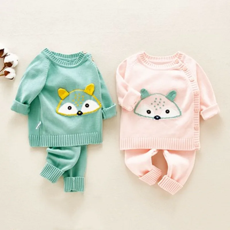 

Infant Sweater Clothing Set 2020 New 0-18M Boys Cardigan Girls knitting Clothing Suit For Spring Autumn High Quality 73/80 90
