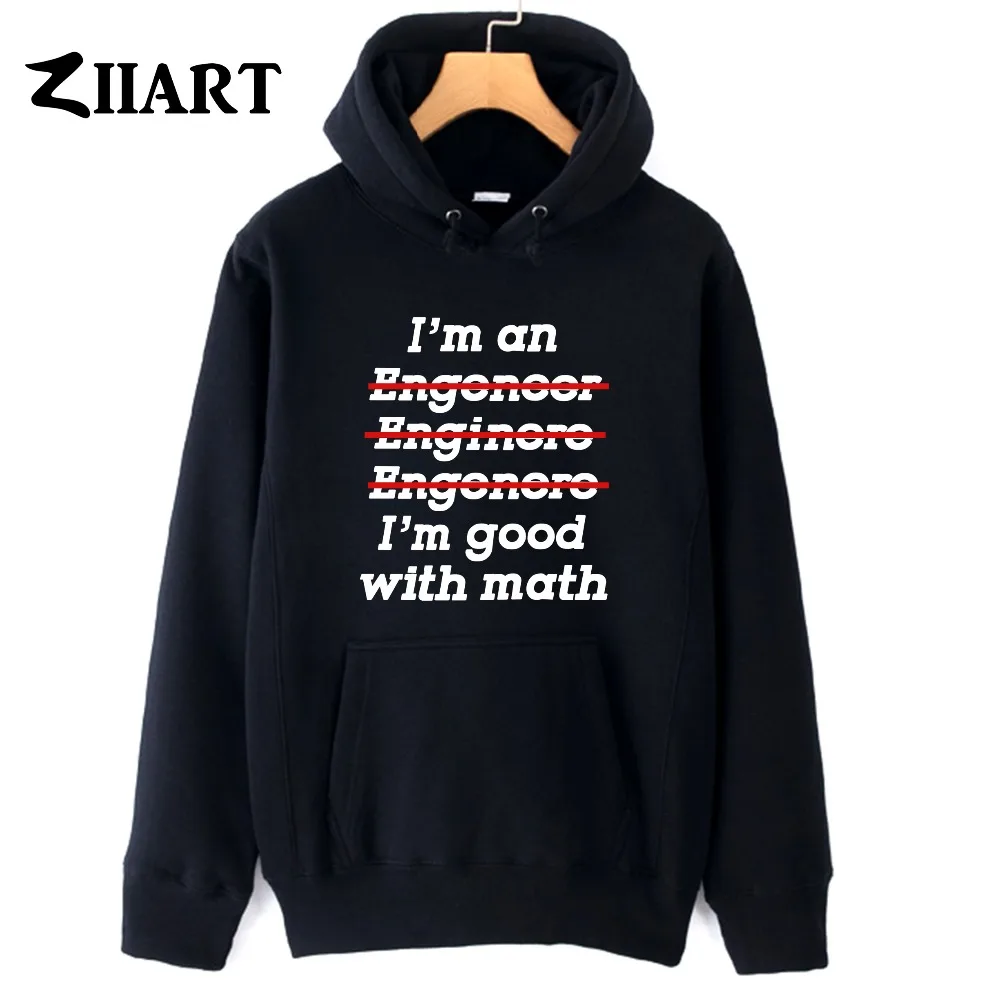 

GEEK Я инженер я хорошо в математике парная одежда для девушек Женская осенне-зимняя хлопковая флисовая толстовка
