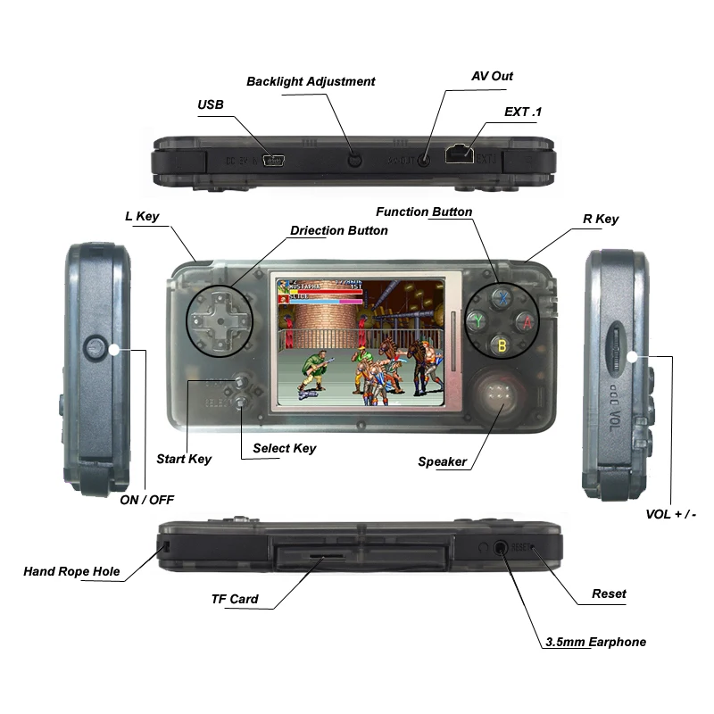 Новый Ретро 3 0 дюймовый ручной видео игровой плеер встроенный 3000 классических