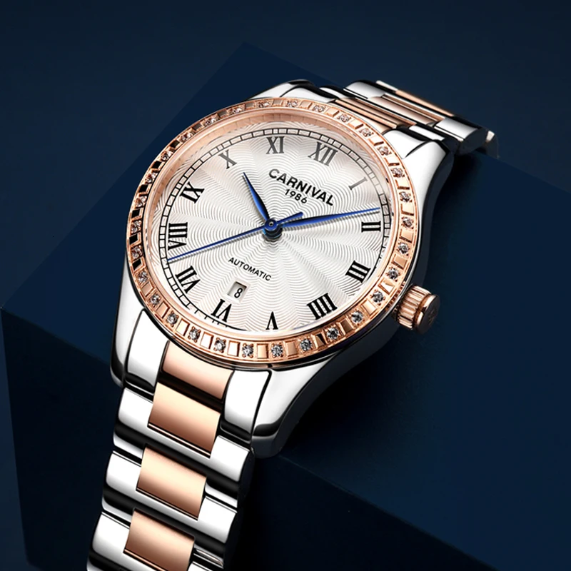 Швейцарские роскошные брендовые карнавальные часы женские Автоматические