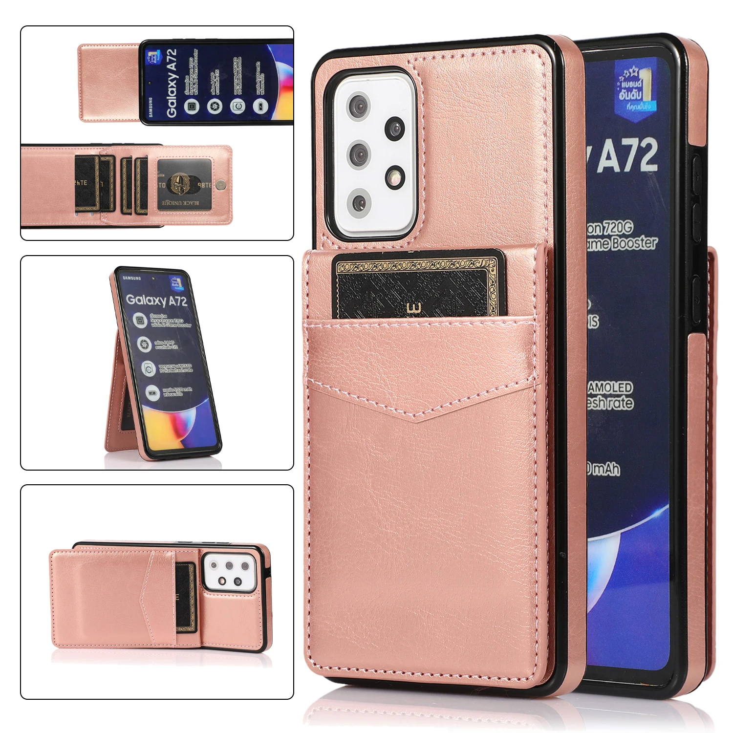 

Luxury Wallet Phone Case for Galaxy S21 FE S21Ultra A52 A72 A12 A22 A82 A42 A32 5G Fundas Leather Card Pocket Stand Back Cover