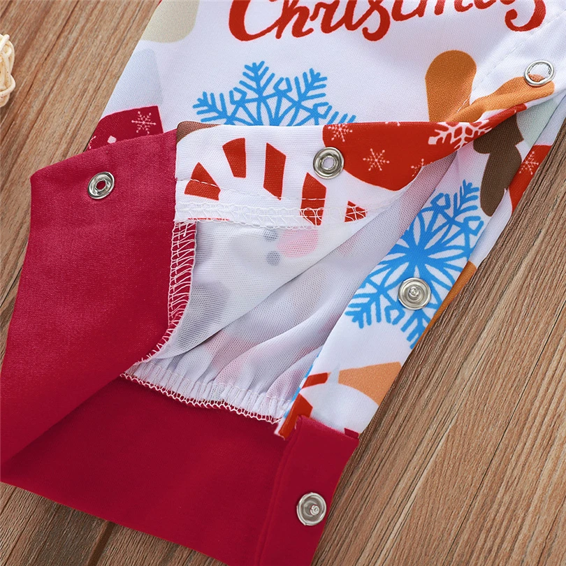 

Xmas Newborns Rompers Infant Boys Girls Christmas Cartoon Letter Printed Patchwork Long Sleeve Jumpsuit Baby Clothes 3-18M A20