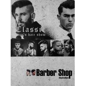 Sculpture Pomade Picture Album Barber Shop Books,  MALE HAIR Show Tattoo Fashion Magazine Barber Shop Mens Oil Head Painting