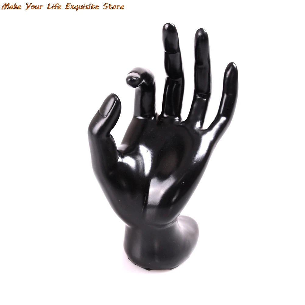 

Lady Mannequin Ok Shaped Stand Hand Black Velvet Ring Bracelet Necklace Chain Watch Display Holder Stand 11*17cm watch stand