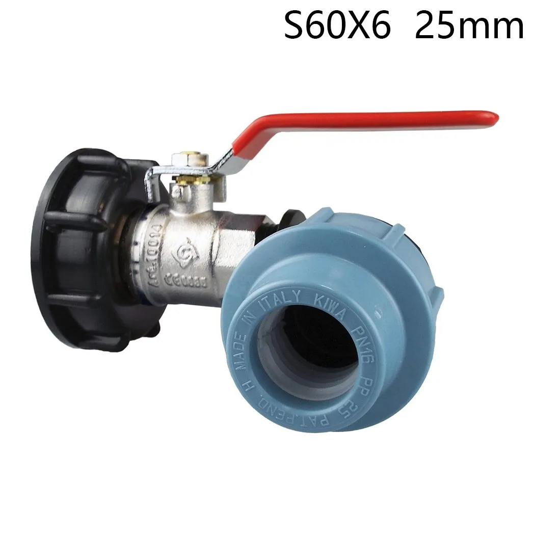 

25mm IBC Tank Adapter Accessory Elbow Connector Replacement S60X6 Tools