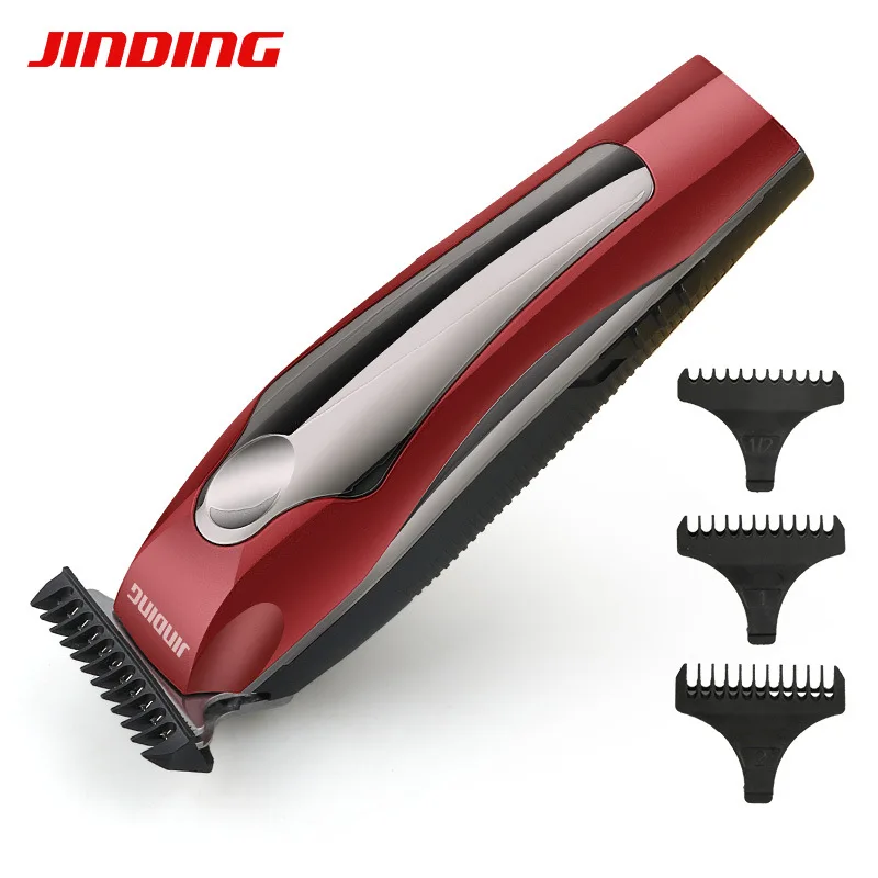 

JINDING Electric Precision Hair Clipper Steel Cutter Professional Rechargeable Hair Trimmer for Men Salon Shaving Machine