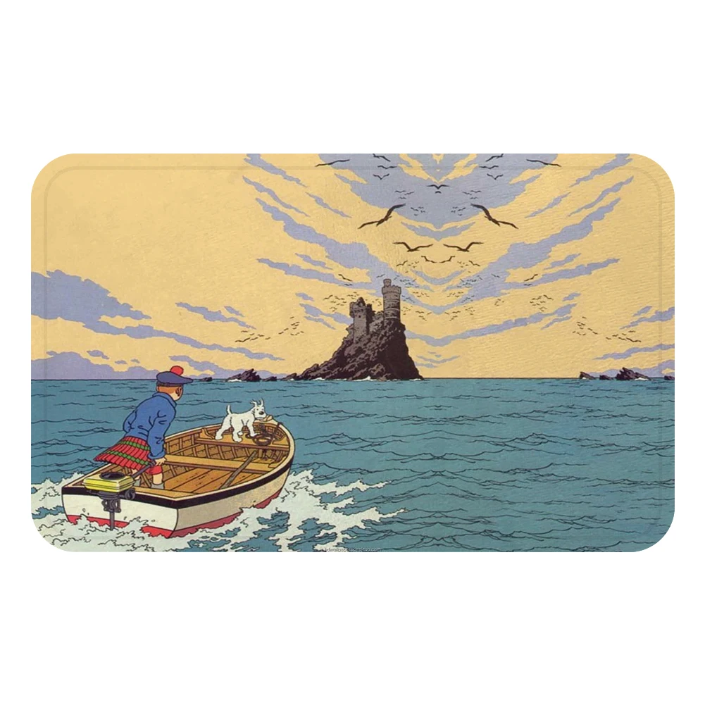 Tintin Adventure Mars China Doormat Bath Kitchen Carpet Decorative Anti-Slip Mats Room Car Floor Bar Rugs Door Home Decor Gift | Дом и сад