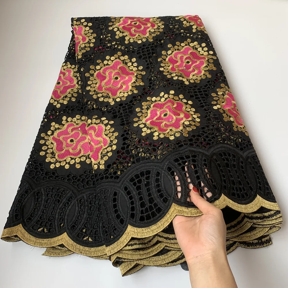 Африканская сетчатая кружевная ткань 2021 Высококачественная нигерийская 100%