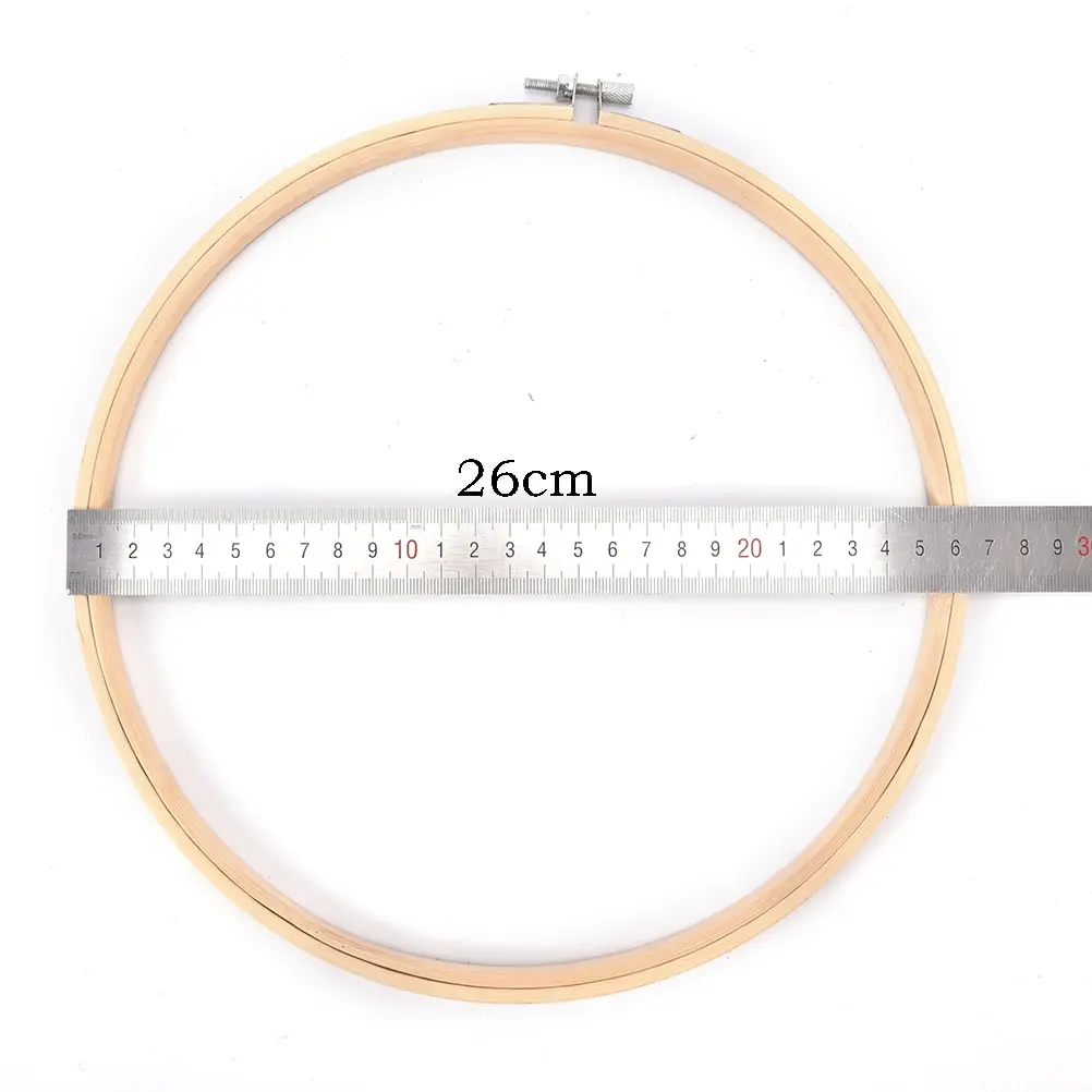 26cm 8 Размер 13-34 см бамбуковая рамка для вышивания кольца для рукоделия устройство для вышивки крестом круглая петля ручные бытовые швейные инструменты - Цвет: 26cm