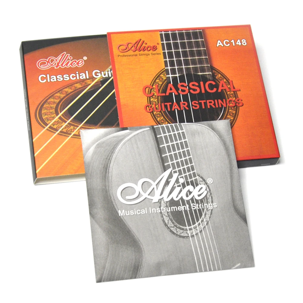 5 Sets Alice AC148-N Classical Guitar Strings Crystal Nylon Silver-plated 90/10 Bronze enlarge