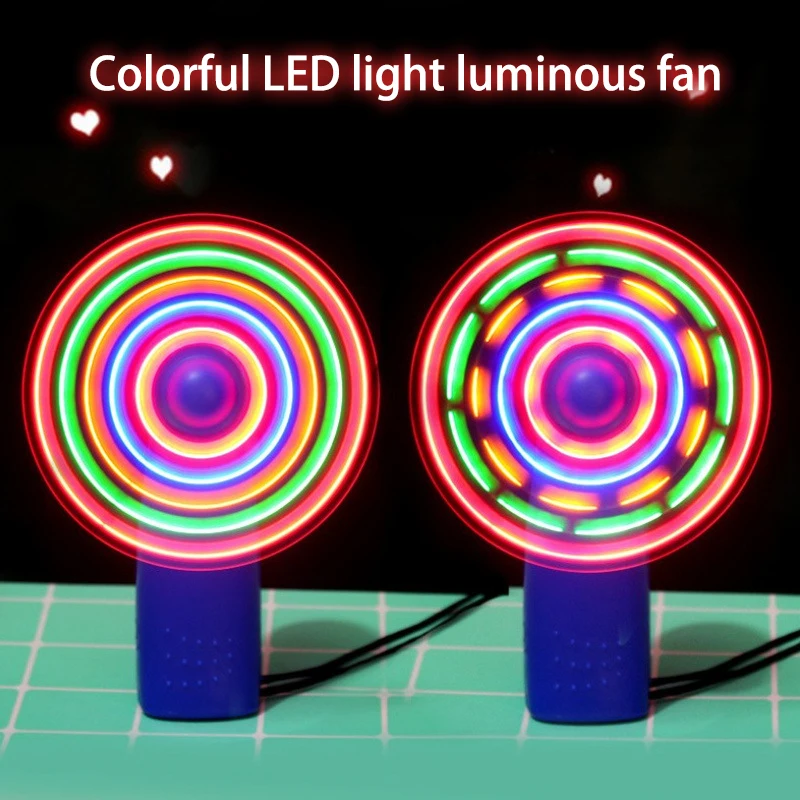 Мини вентилятор светящаяся игрушка красочный свет s ручной Электрический охлаждающий вентилятор светильник льник
