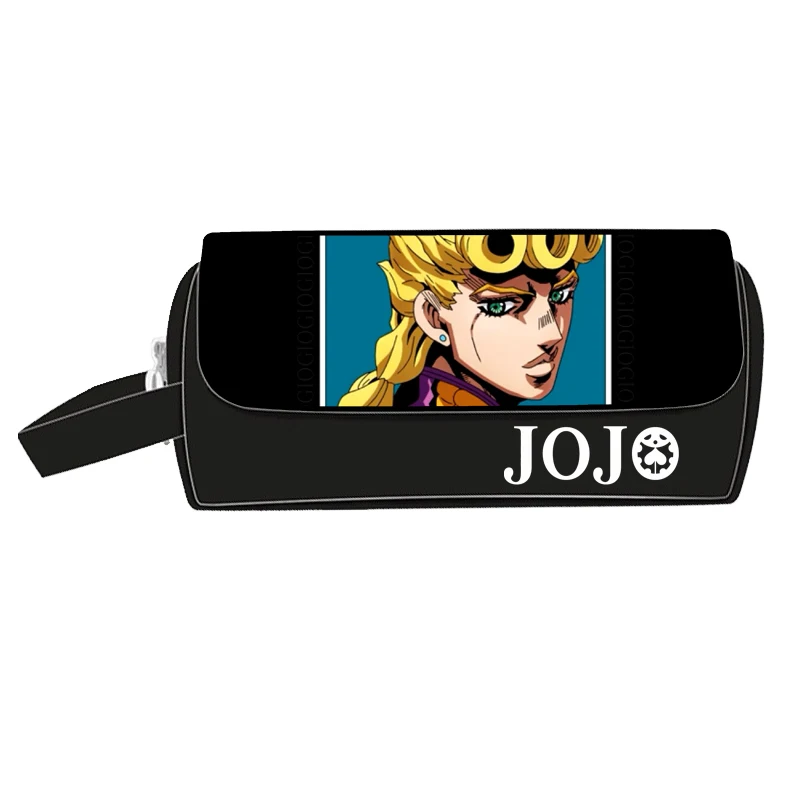 4 JoJo невероятное приключение GIOGIO большой размер, для карандашей сумка для хранения школьных канцелярских аниме органайзер для косметики нейлон макияж мешок монетки - Цвет: 4