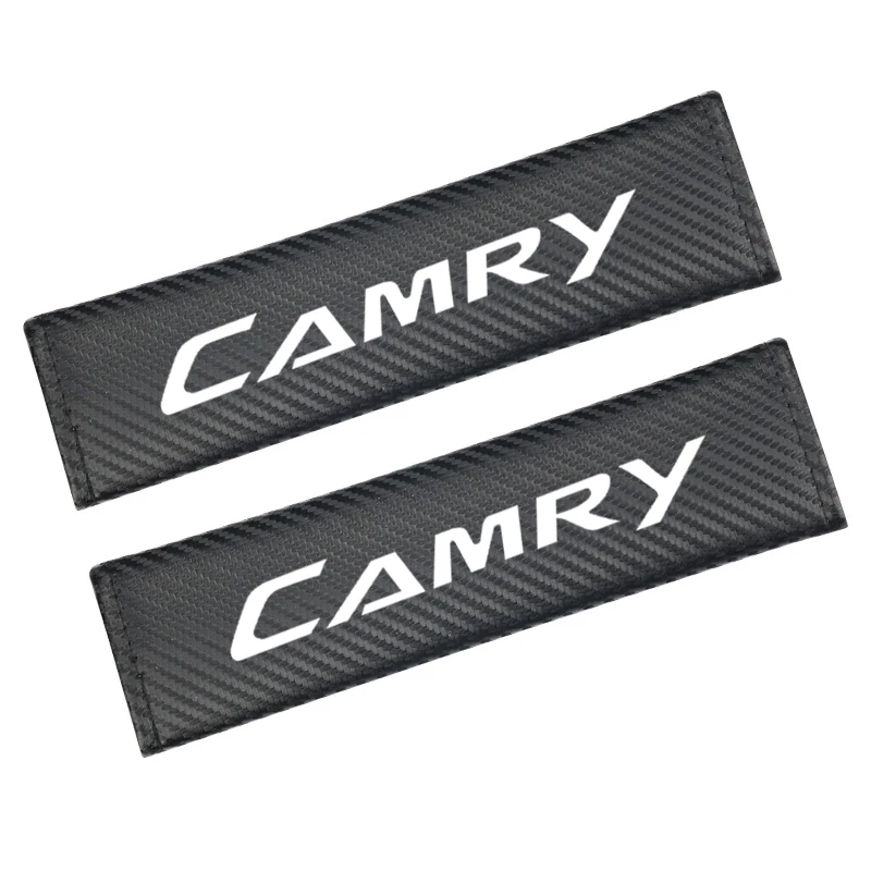 2 шт. авто углеродного волокна ремень безопасности крышка для Toyota Camry avensis auris hilux