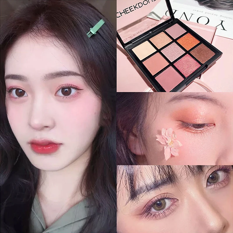 CHEEKDOURL Модная палитра теней для век 9 цветов блестящие тени Палетка матовых