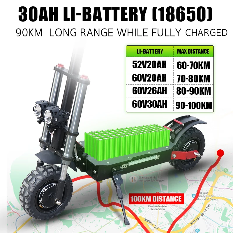 Online CE Zertifizierung Faltbare Elektro-scooter Erwachsene 3200w Dual Motor Patinete ElÉTrico Mit Sitz 80 KM/H Max Abstand Keine Steuer
