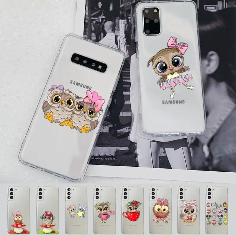 

Lovely Owl Phone Case For Samsung A 51 30s 71 21s 70 10 31 30 52 12 40 S20 21 plus lite UlTRA