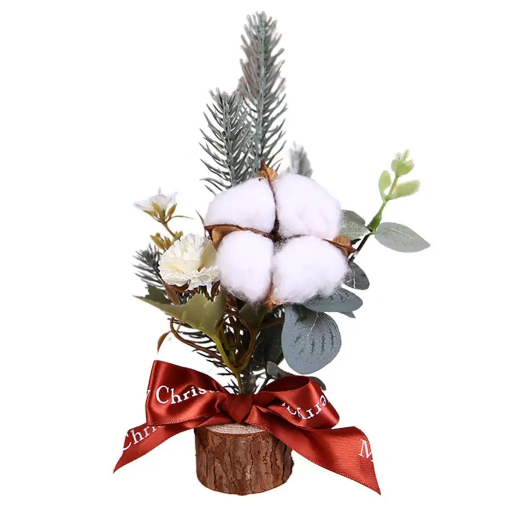 

Xmas Ornament Desktop Decorative Holiday Fake Tree Branch Berry Flower Christmas Showcase Ornament Home Decor