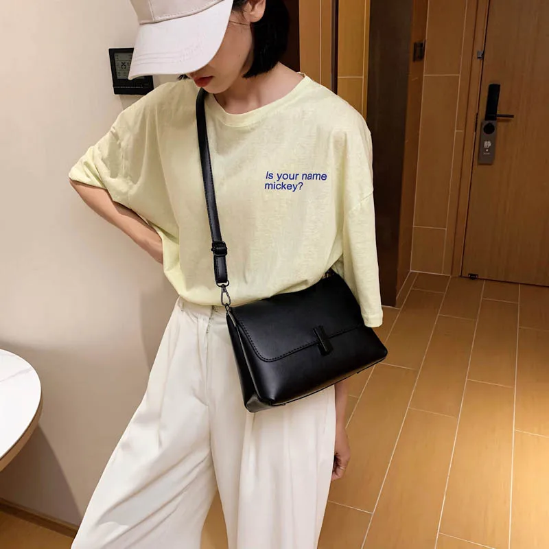 

New Small Square Bags For Women 2020 Fashion Double shoulder strap Messenger Shoulder Bag Solid Color Luxury Designer Handbag