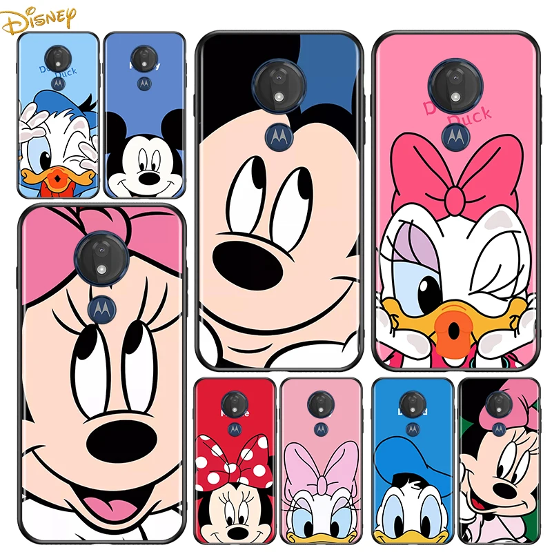 

Mickey Minnie Couple for Motorola G9 G8 G E7 E6 One Play Marco Hyper Fusion Stylus Power Edge Plus Soft Black Phone Case