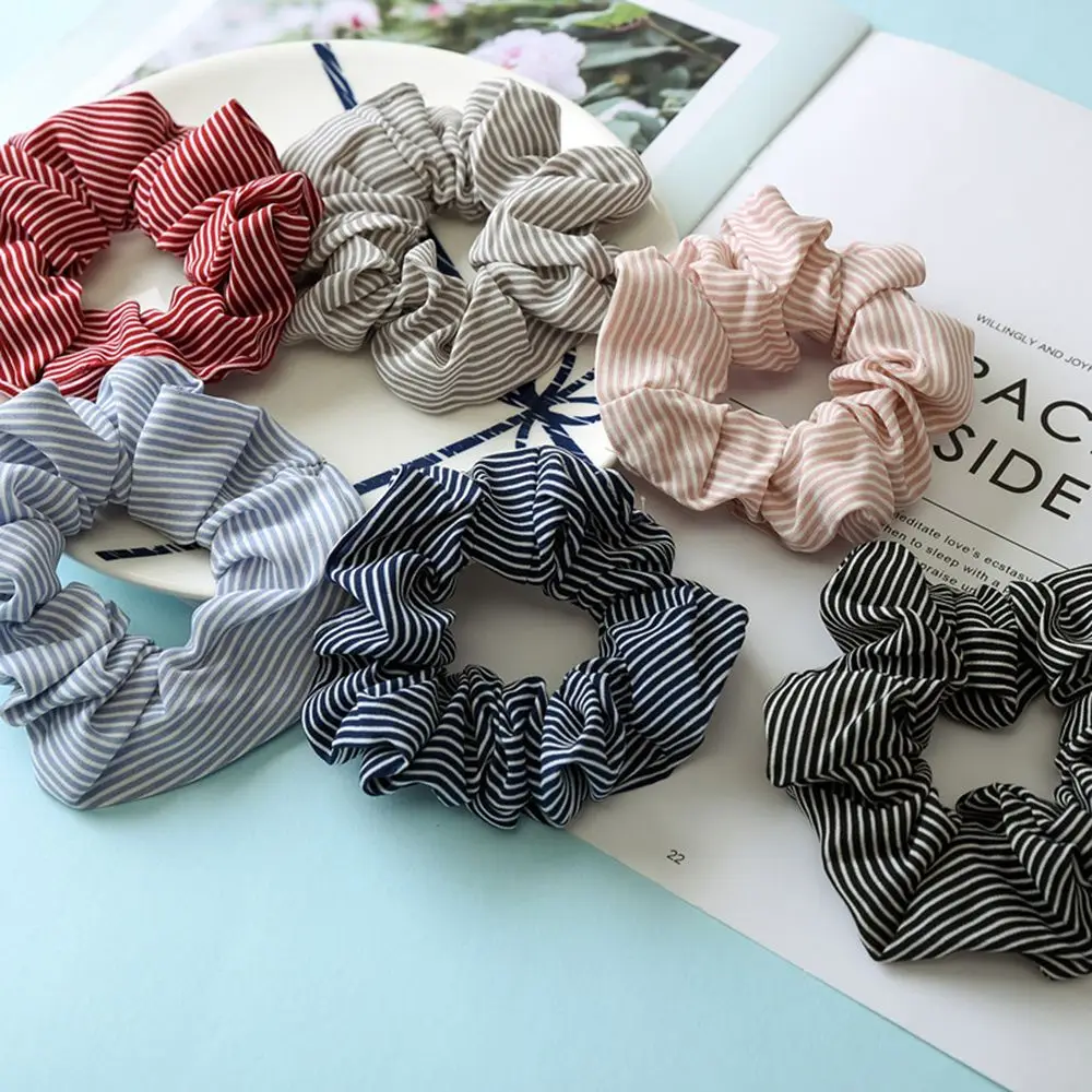 Fashion Women Girls Elasticity Scrunchie Hairband Ponytail Holder Stipe Floral Hair Rope Tie Accessories Free Shipping | Красота и
