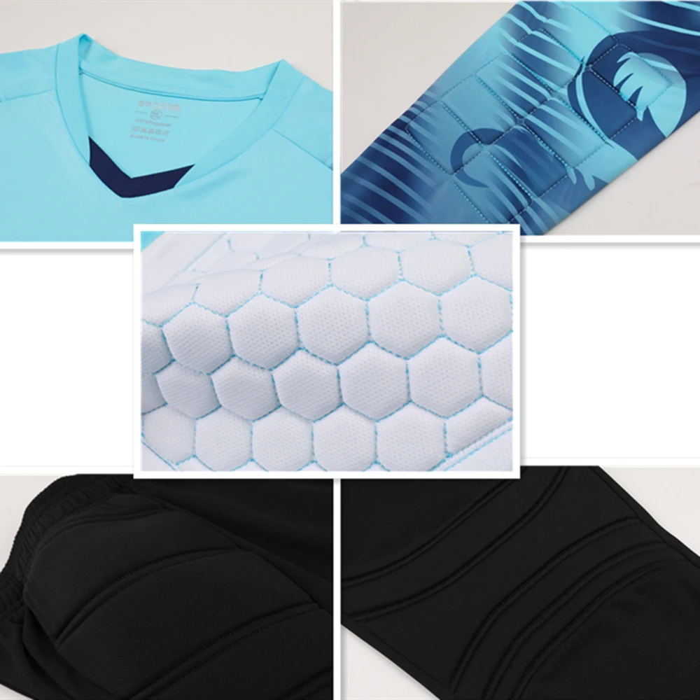 Футболка и шорты для мужчин женщин комплект из джерси с губкой защиты вратаря