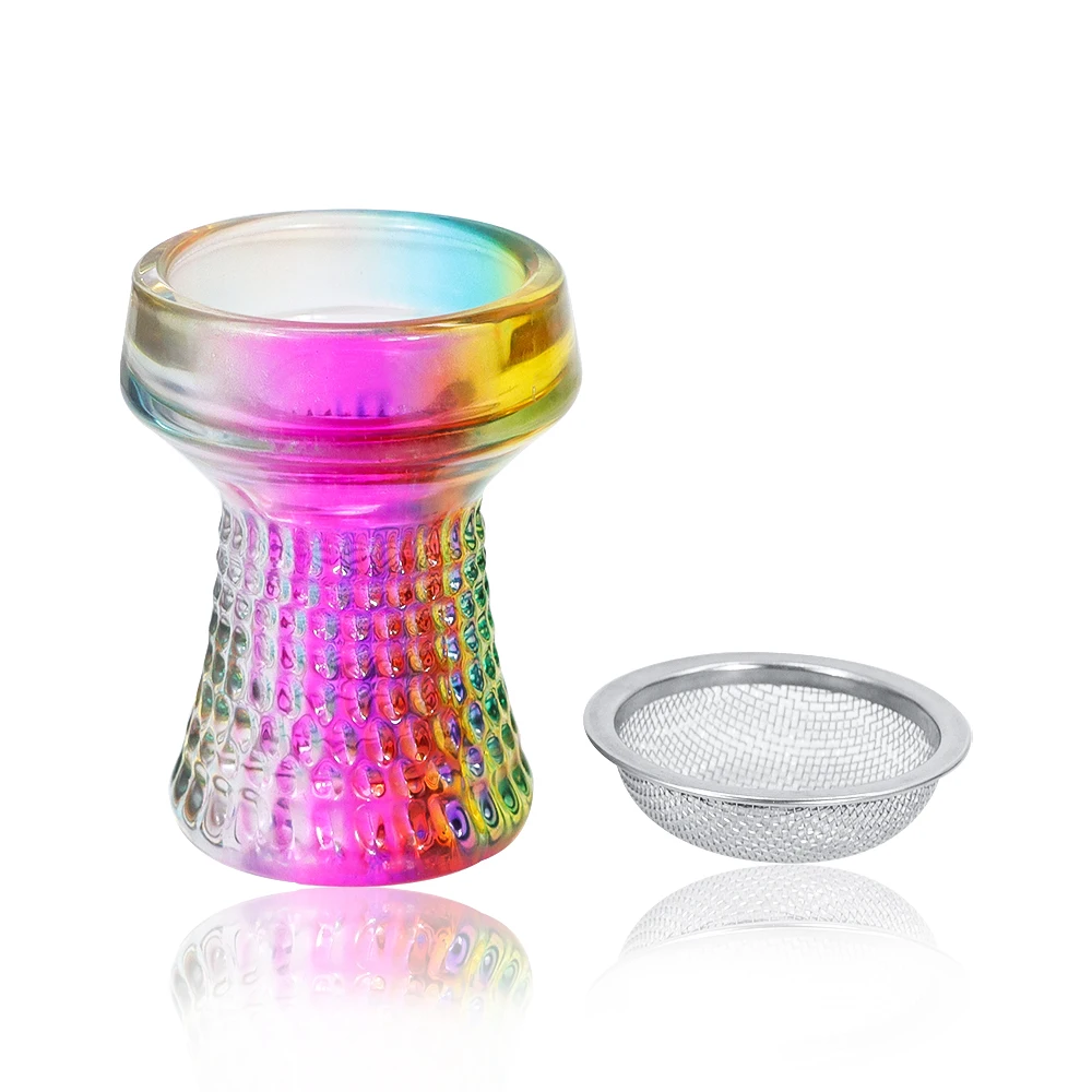 

GORDON Clear Glass Hookah Bowls Premium Shisha Bowl With Goblet Stainless Steel Mesh Chicha Narguile Accessories