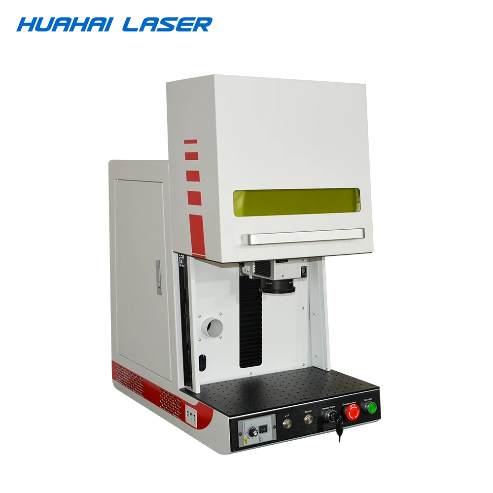 Волоконная лазерная маркировочная машина с защитным шкафом для нержавеющей