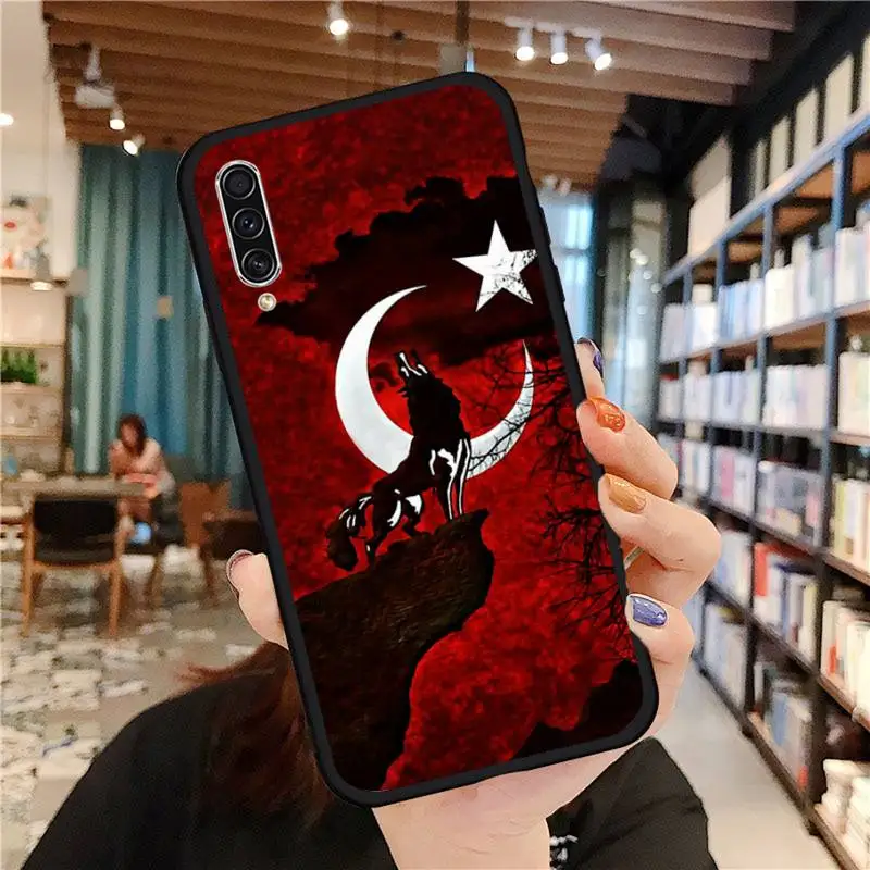 

turkey turkish flag wolf Accessories Phone Case For Samsung galaxy S 21 20 10 8 A 50 21s 51 71 70 40 20 20e note 10 plus Ultra