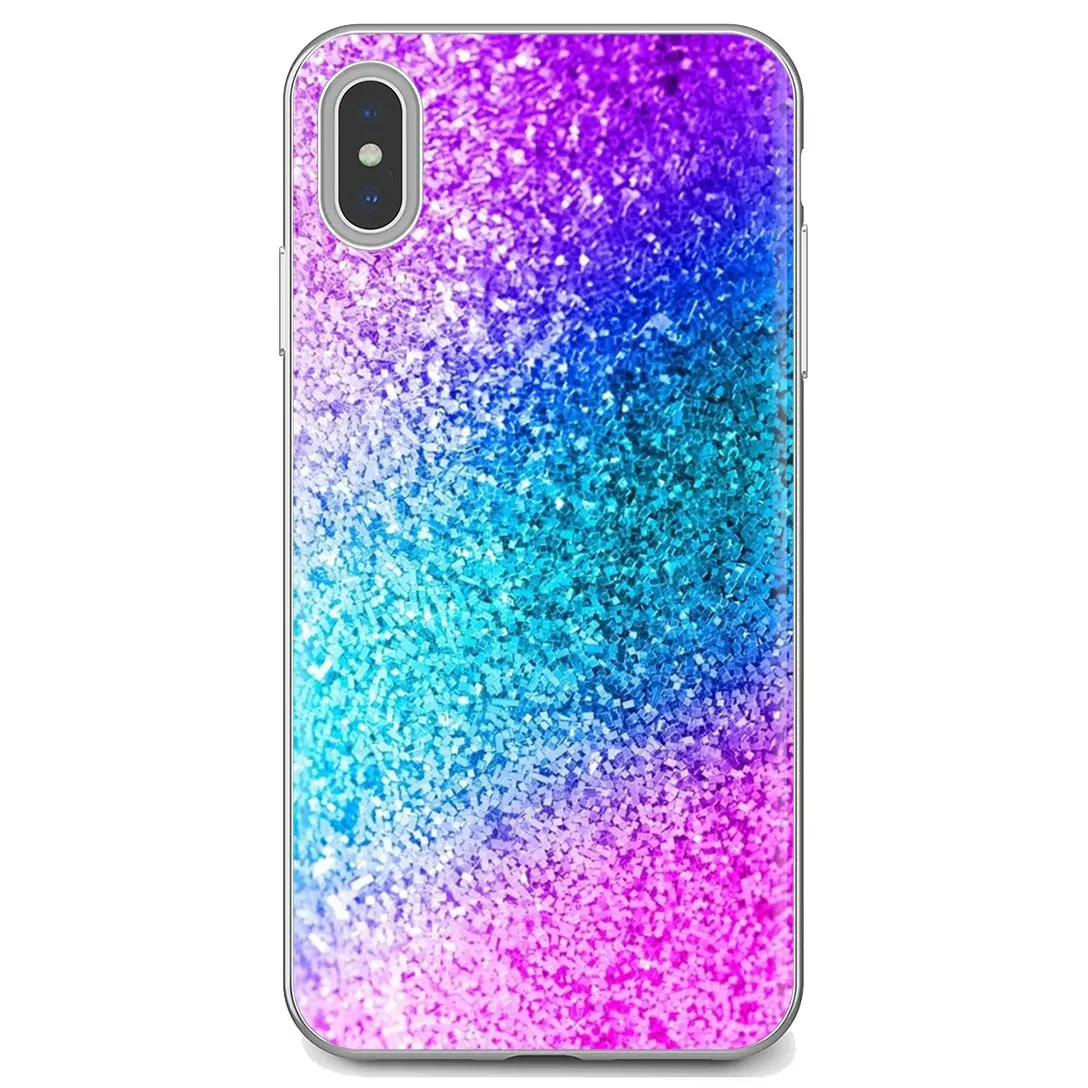 Уникальный силиконовый чехол для телефона светло-фиолетовый Блестящий