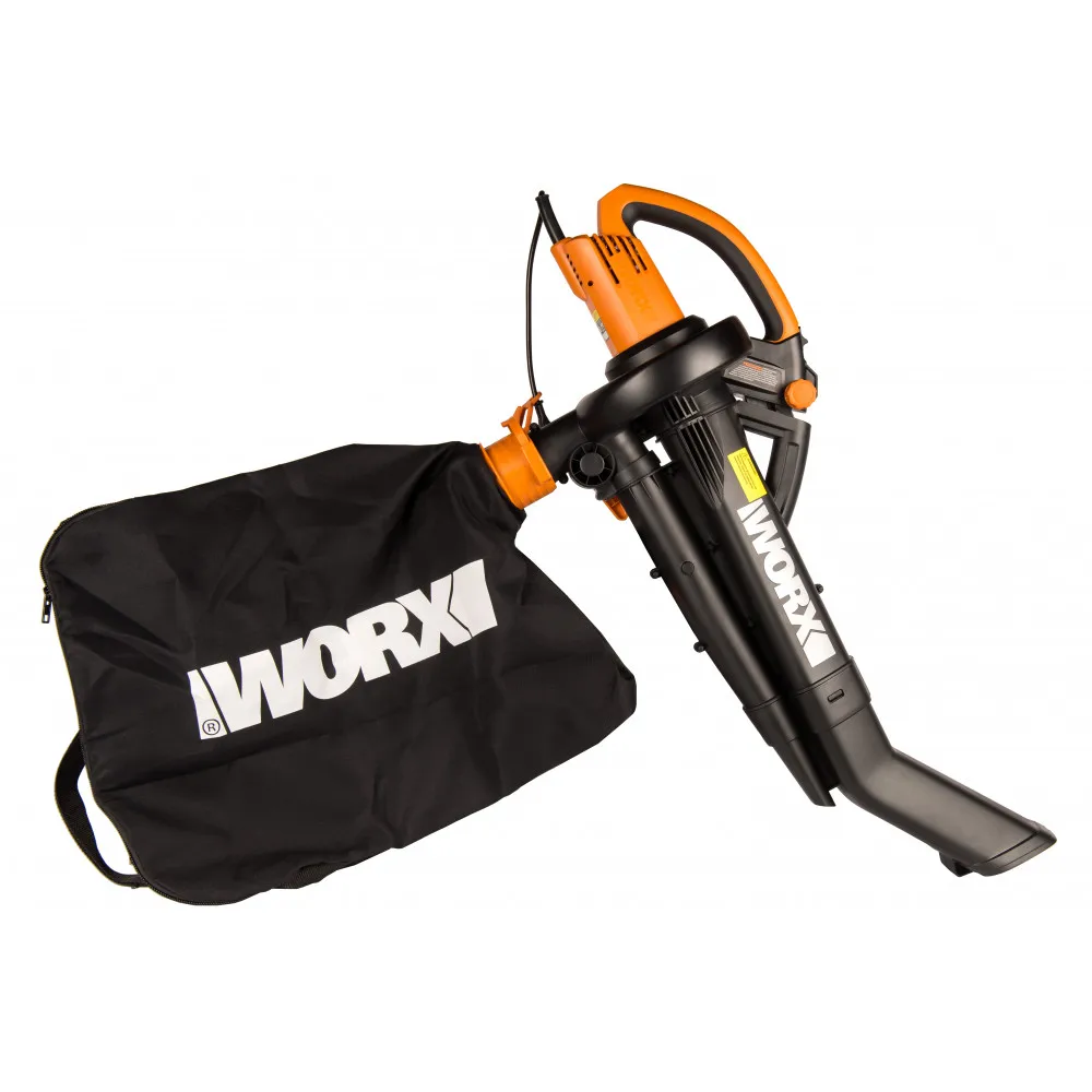 Воздуходув Садовый Пылесос сетевой WORX WG505E 335 км/ч 3000Вт коробка|Воздуходувки и