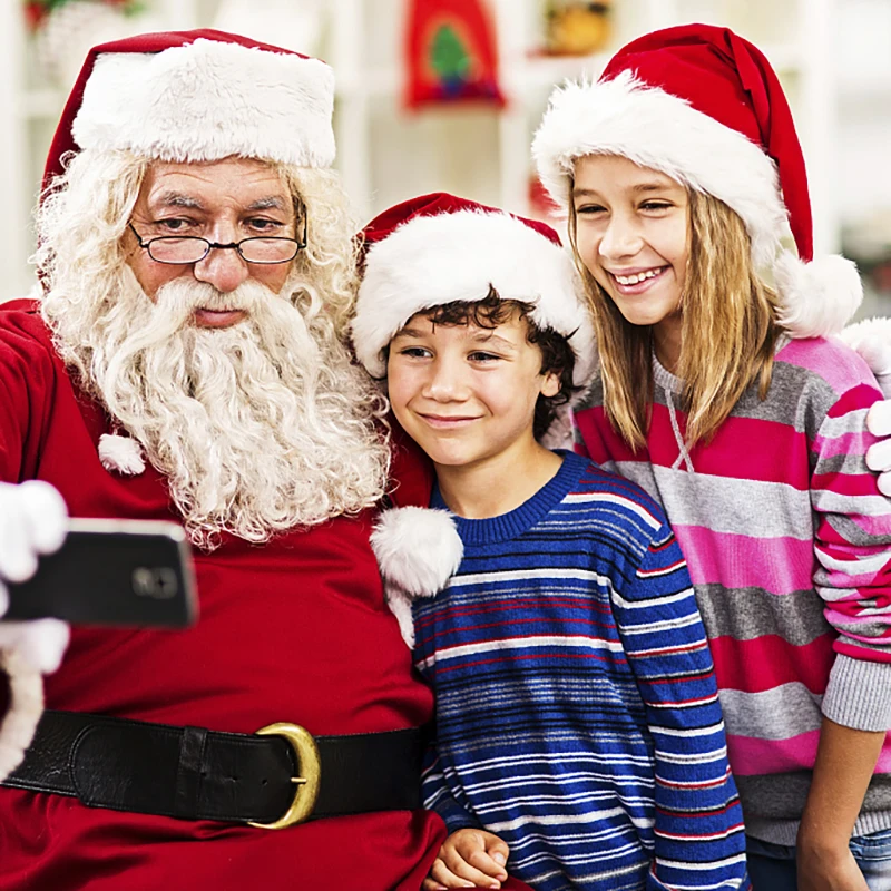 

2022 Soft Plush Christmas Hat Home Party For Children Adult Christmas Decorations Merry Christmas Festival Cap Supplies