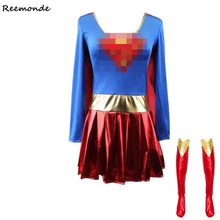 Superwoman Dress  Super Cosplay Costumes For Adult Girls Halloween Super Girl Suit Superhero Wonder Super Hero Dress