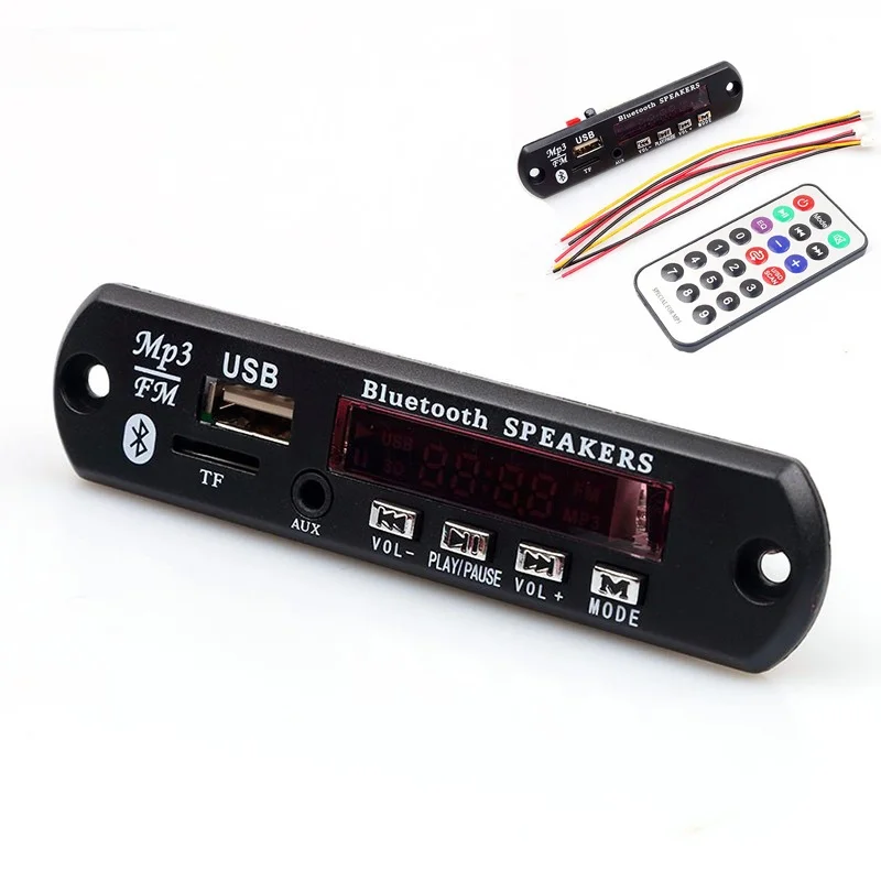 Беспроводной Bluetooth-совместимый 7в-12в MP3 WMA декодер плата аудио модуль USB TF радио FM AUX