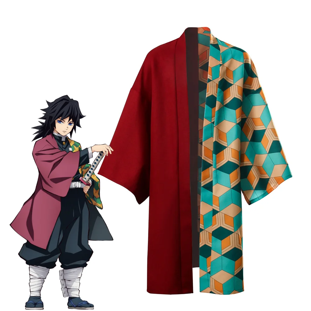 Аниме Демон Истребительница Kimetsu без Yaiba томилочка Giyuu плащ Косплэй костюм