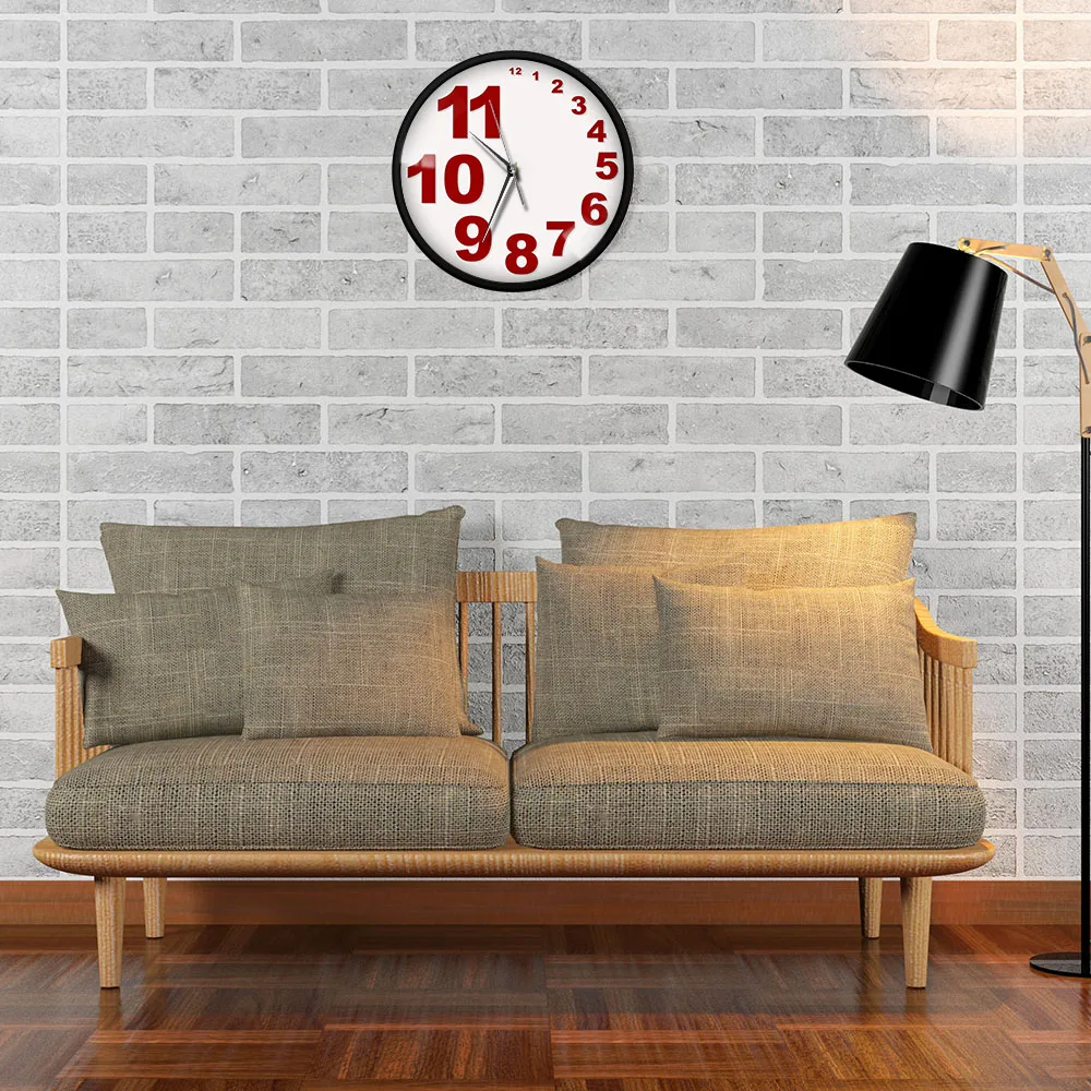Crazy настенные часы с маленькие и большие нерегулярные номера Гостиная домашний