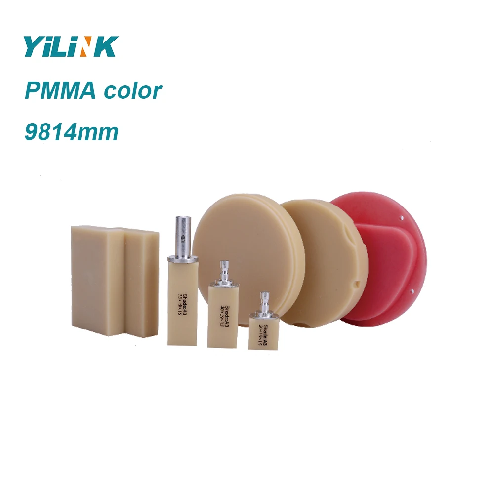 

PMMA color 9814mm colors/shade for dental laboratory open CAD CAM system dentist material temporary crowns and bridge