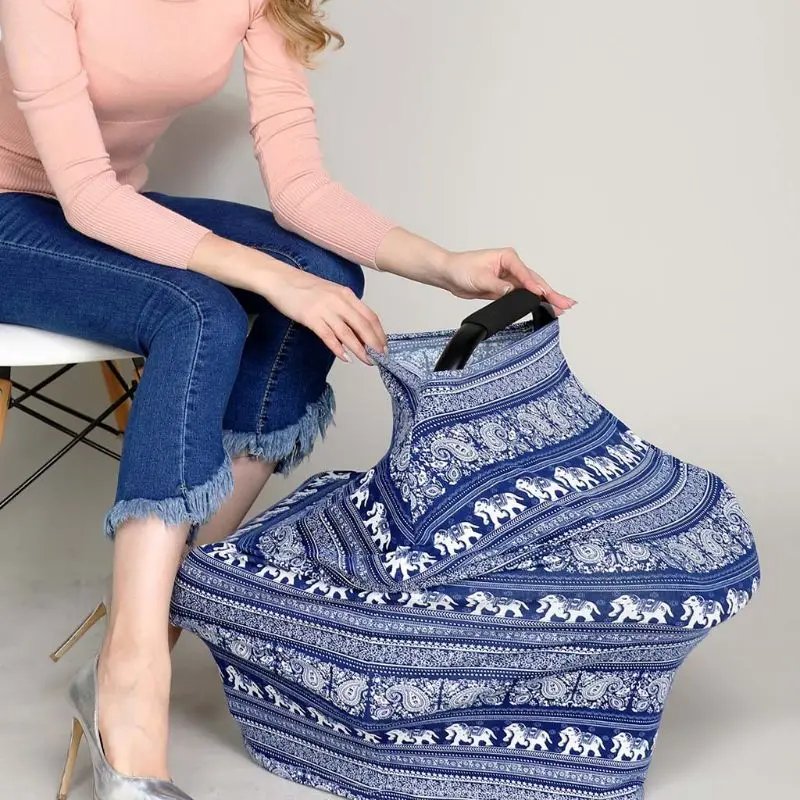 

New Mom Nursing Scarf Canopy Breastfeeding Multifunction Wrap Cape Baby Infant Stroller Safety Seat Cover